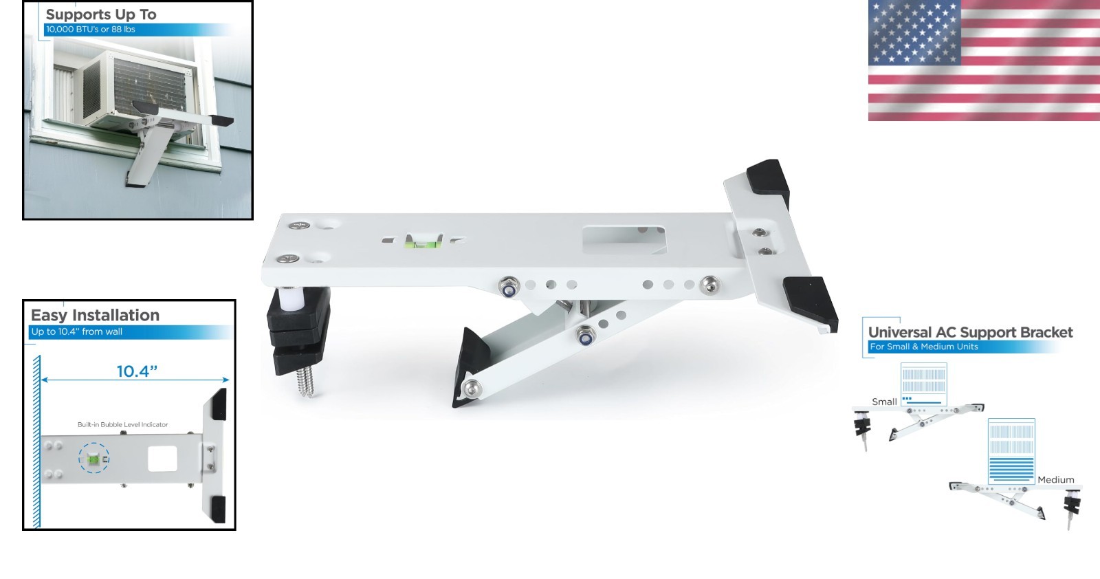 Secure Outdoor AC Holder for 10,000 BTU Units