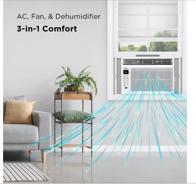 TCL H6W23W 6000 BTU 250 Sq. Ft. Window Air Conditioner with Remote
