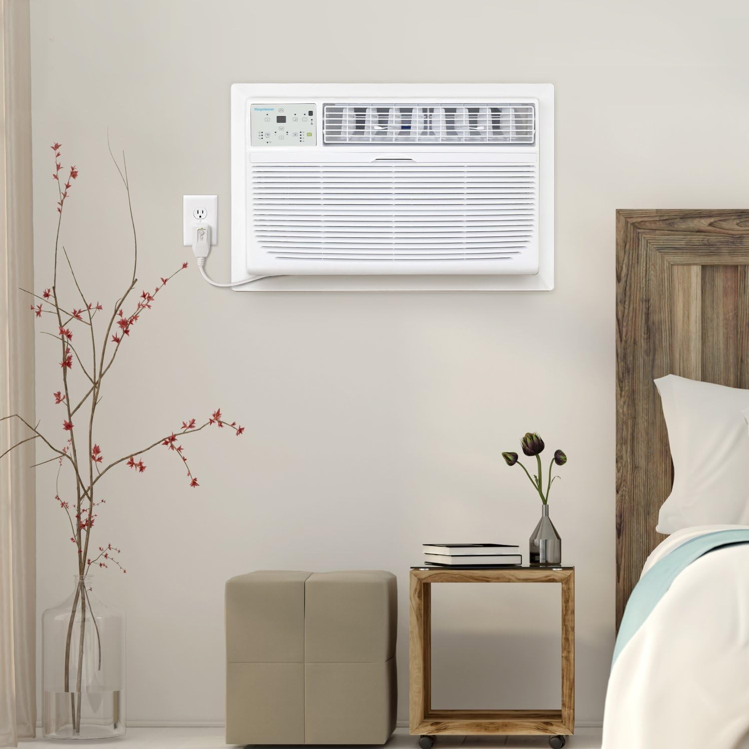 Keystone 8,000 BTU Wall Mounted Air Conditioner w/Supplemental Heat Dehumidifier