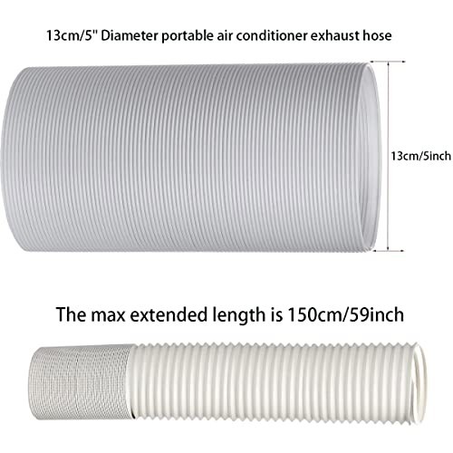 Portable Air Conditioner Window Kit 5.1 inch Exhaust Hose Adjustable AC Vent