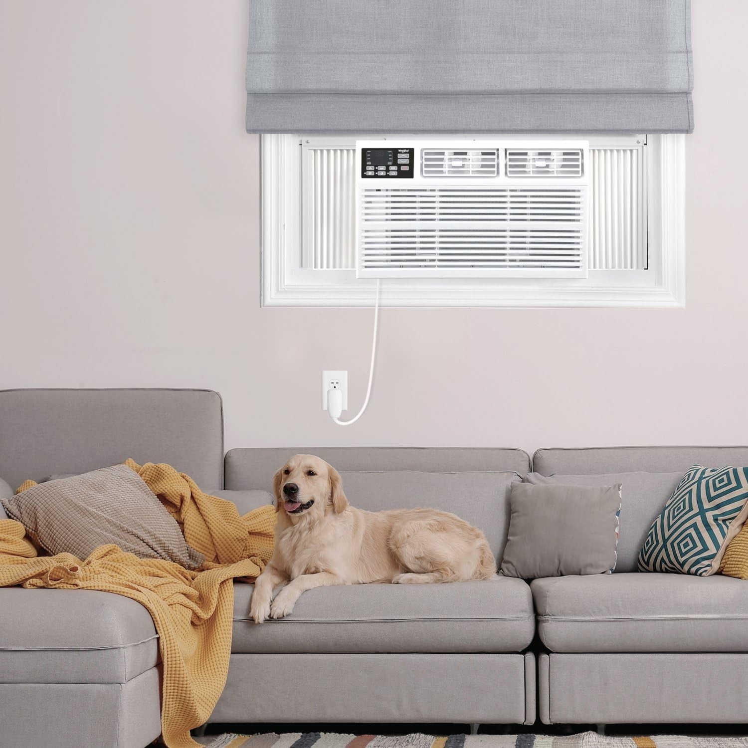 Whirlpool 18,000 BTU 230V Window AC w/Supplemental Heat Rooms up to 1000 Sq Ft