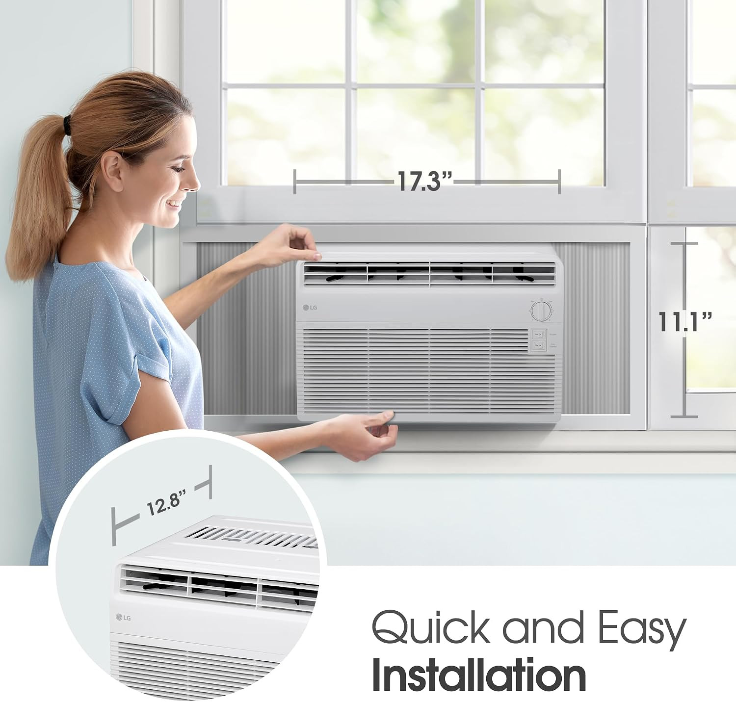 LG 5000 BTU Window Air Conditioner [2024 New] Easy Mechanical Control Ultra-Quie