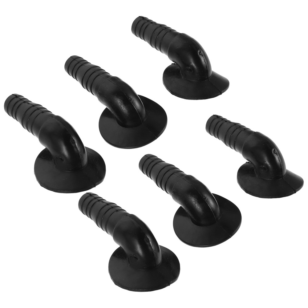 6Pcs Black PVC Ac Drain Hose Elbow Adapter Easy Install Water Pipe Connector