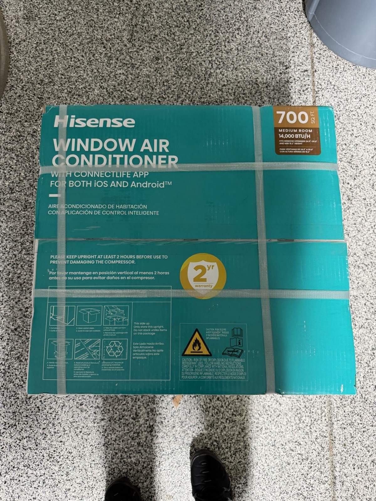 Hisense 14,000 BTU Window Air Conditioner, 700 Sq Ft, ConnectLife App, Wi-Fi