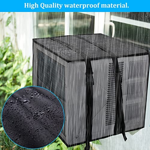 Newest Design Mesh Window Air Conditioner Cover Outdoor, 21WX16DX15H Black
