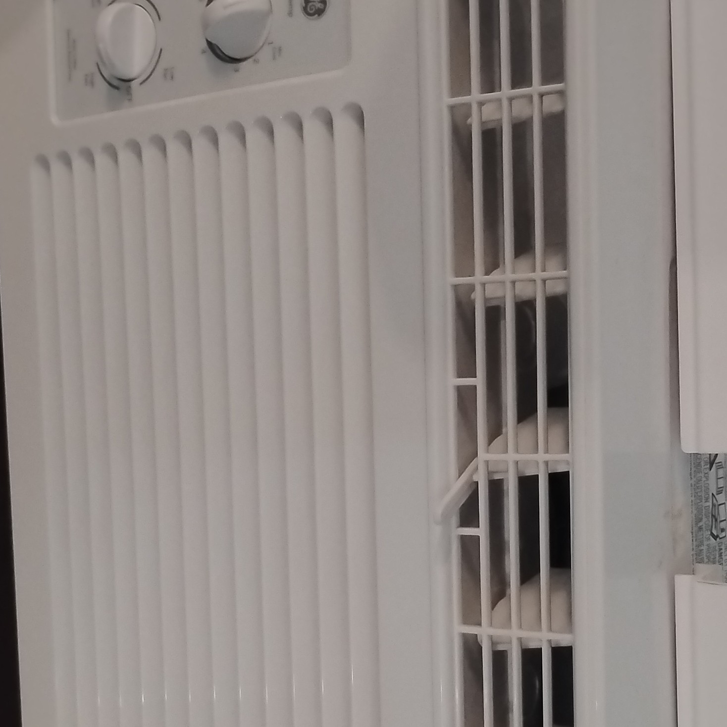 GE Window Air Conditioner Rotary Knob Controls White Fan Only Option 115V