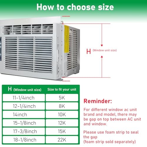 Window Air Conditioner Side Panel with Frame, Fit White, Fit 8,000 BTU Units