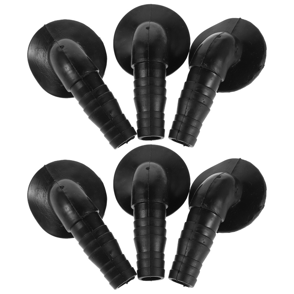 6Pcs Black PVC Ac Drain Hose Elbow Adapter Easy Install Water Pipe Connector
