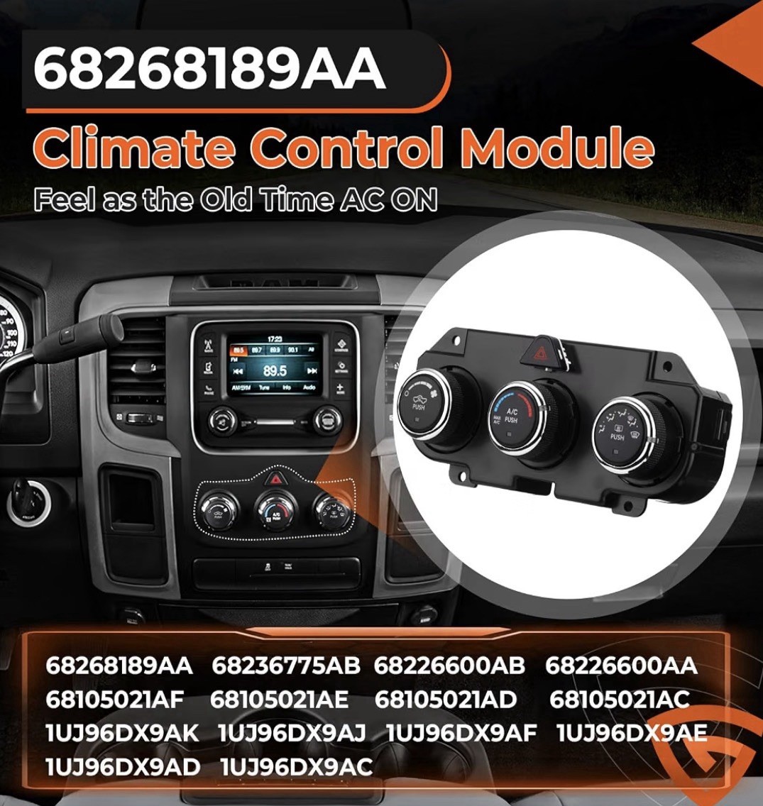 Front Climate Control Module 599-217 Heater A/C Control Switch for Dodge Ram