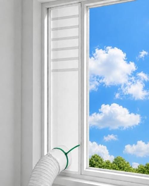 Portable AC Window Vent Kit, Heavy Duty Heat-Insulating Air Conditioner Window