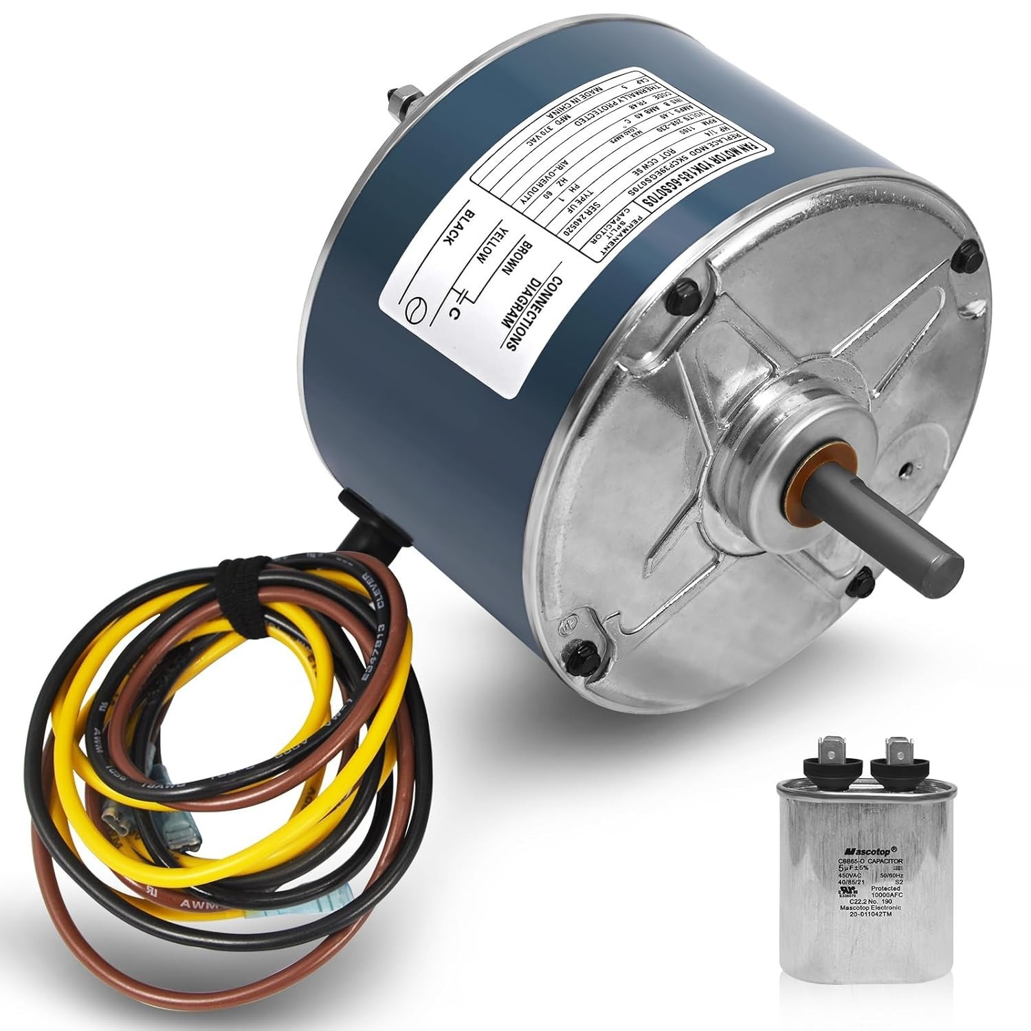 1/4 HP 1100 RPM 208-230V Fan Motor Replacement