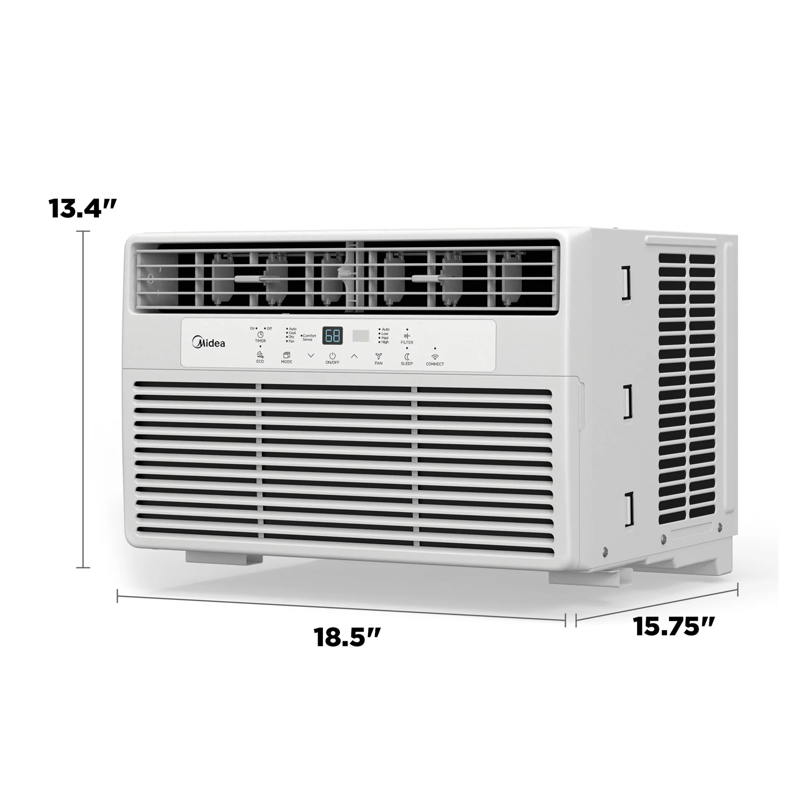 8,000 BTU 115V Smart Window Air Conditioner with Comfort Sense Remote, Up