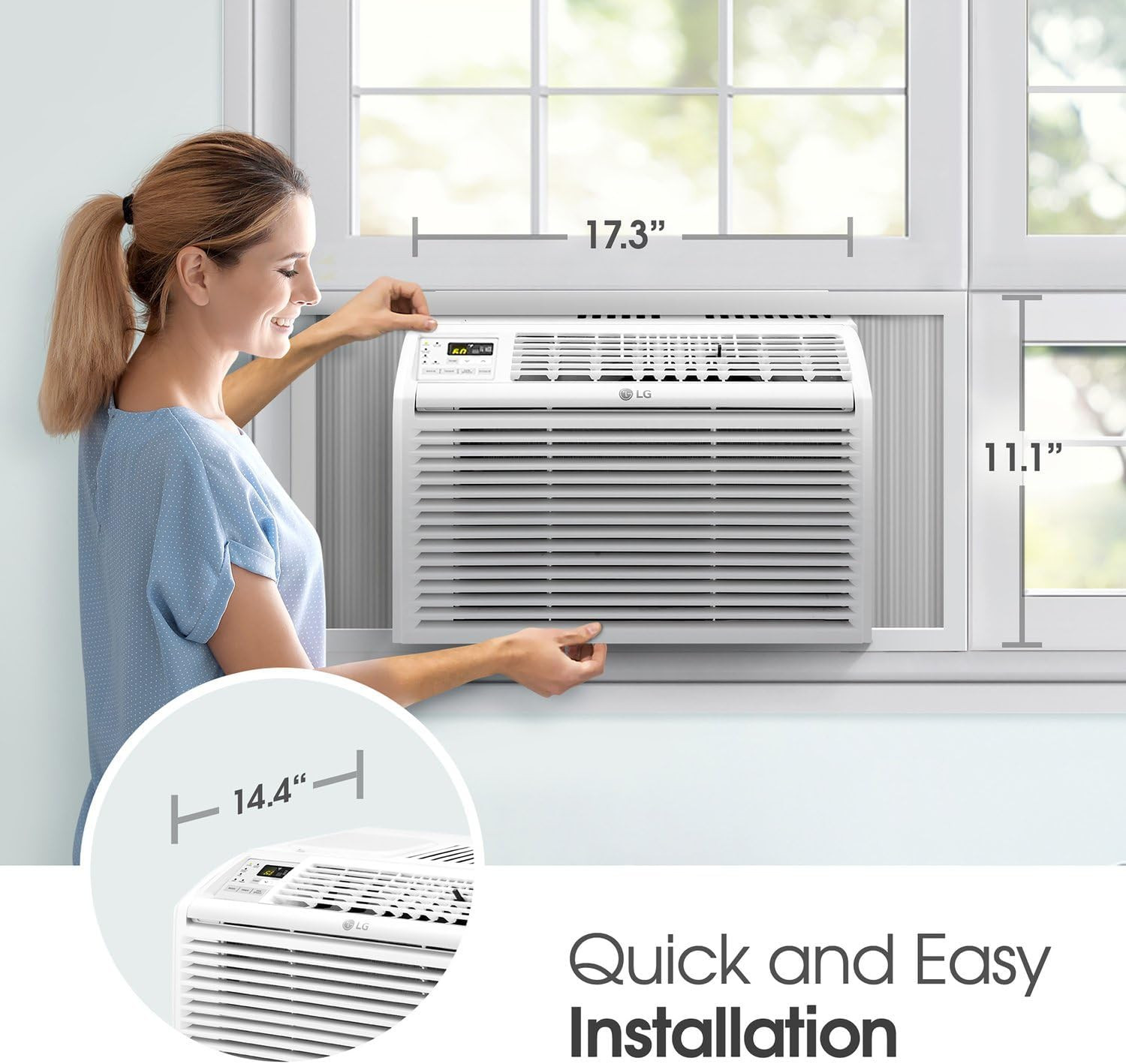 LG ,000 BTU Window Air Conditioner, 115V, Cools 250 Sq.Ft. for Bedroom, Den, Liv