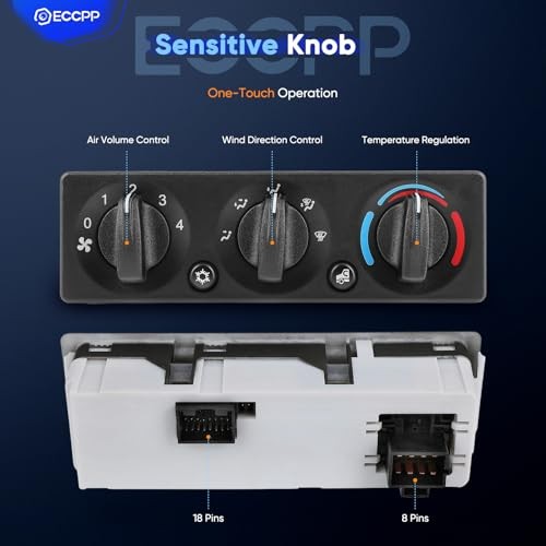 A/C Heater Climate Control Module Panel Q21-6119 Compatible with 1995-2000