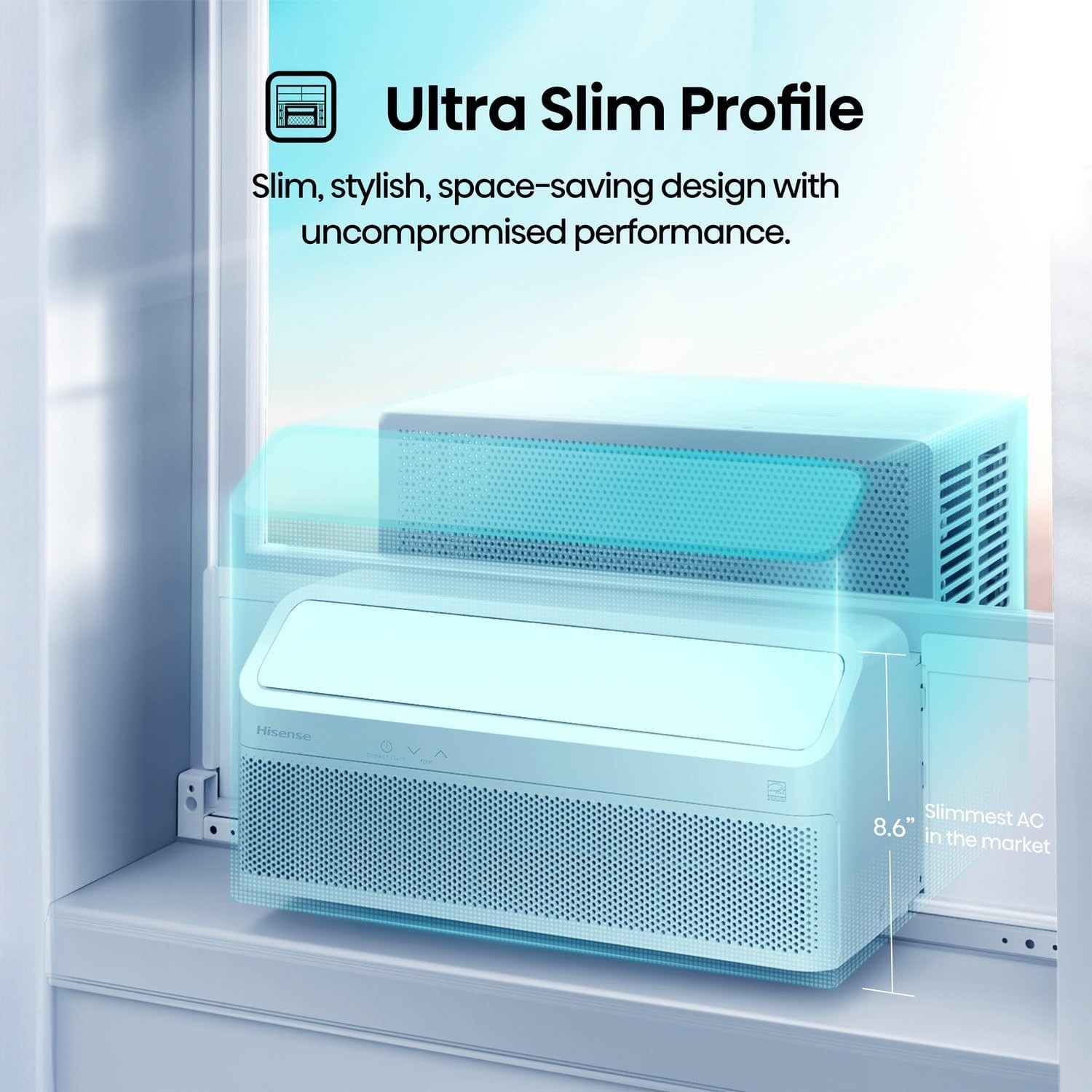 8000 BTU Inverter Window Air Conditioner Unit, WiFi Smart App Control, Energy…