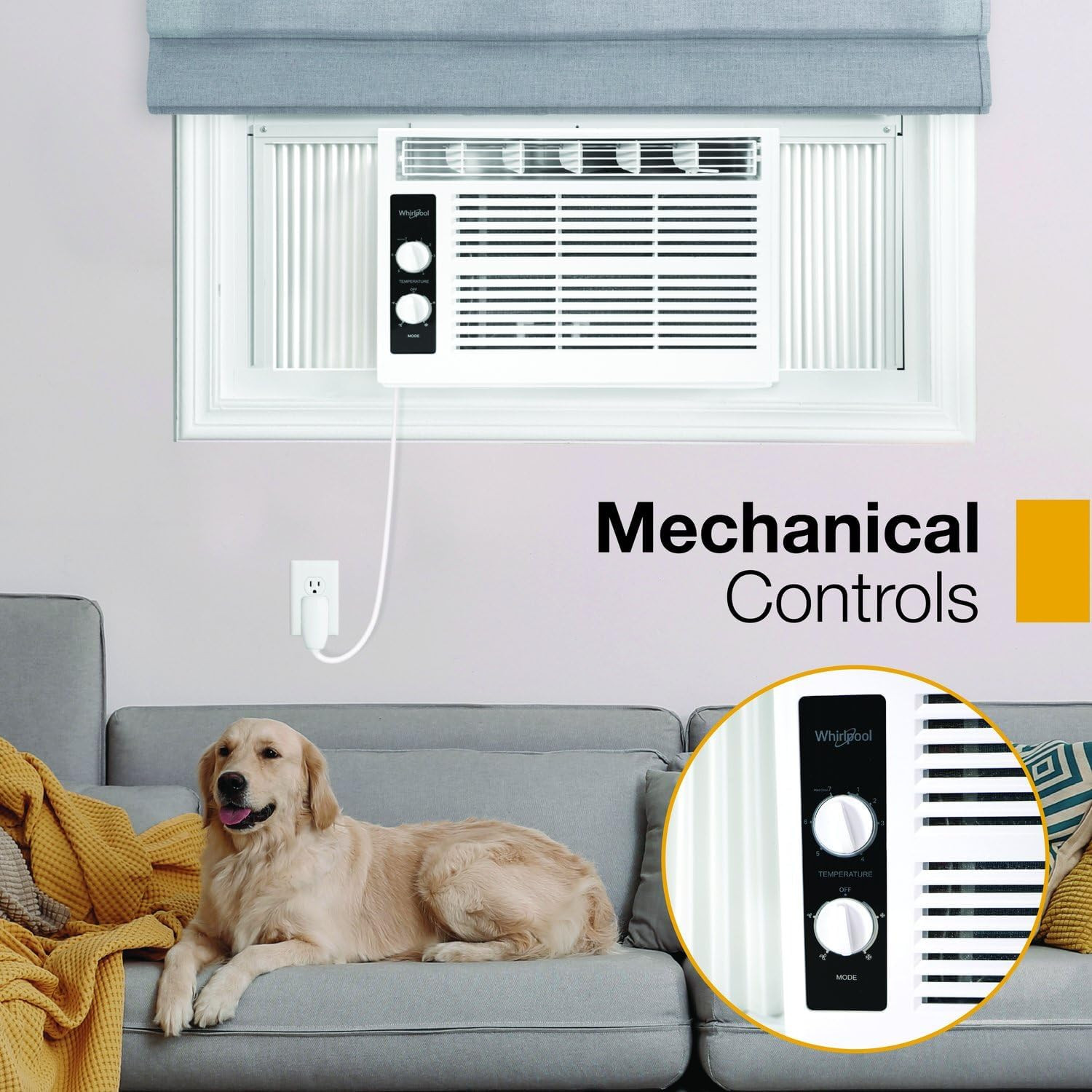 Whirlpool 5,000 BTU 115V Window Air Conditioner & Dehumidifier with Mechanical C