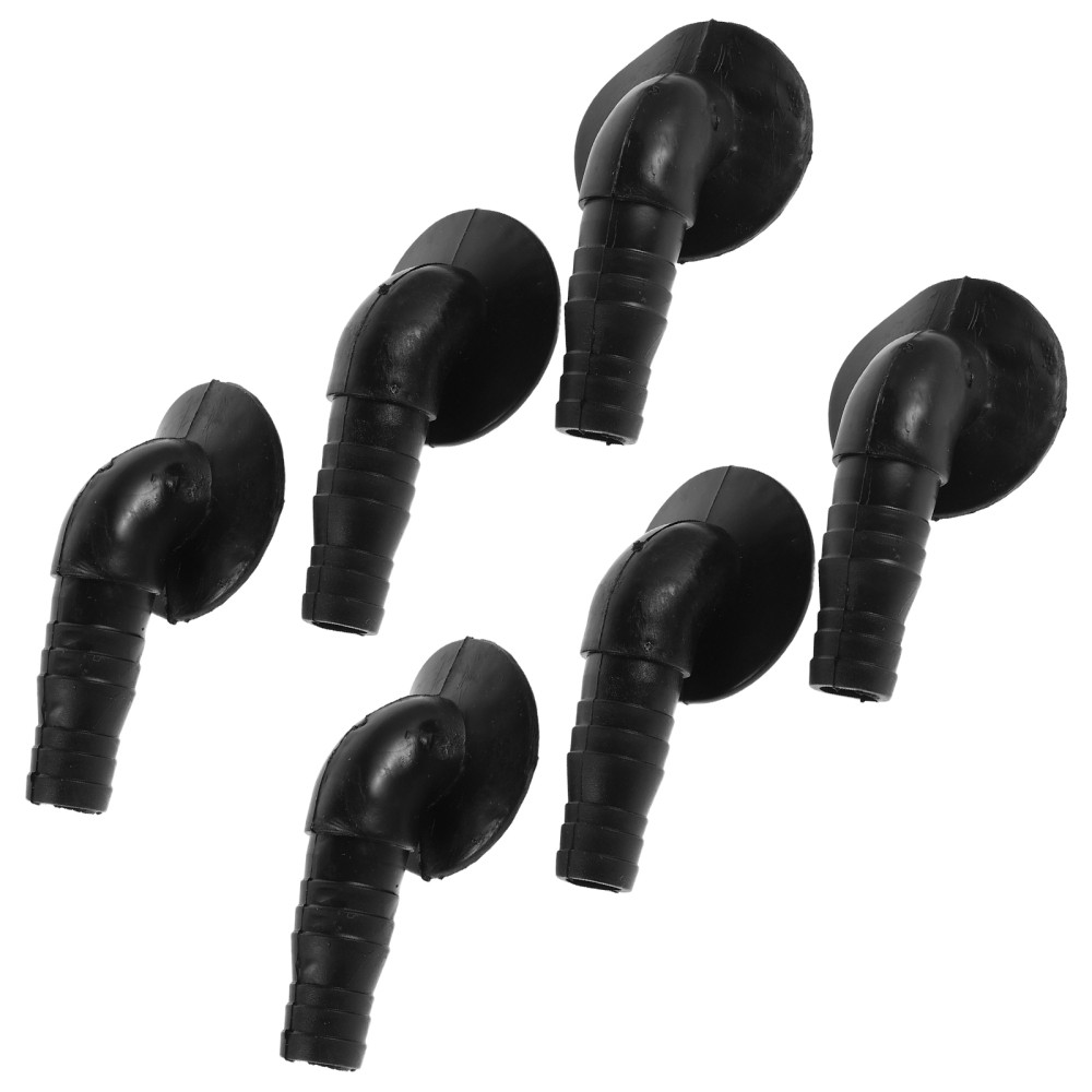 6Pcs Black PVC Ac Drain Hose Elbow Adapter Easy Install Water Pipe Connector
