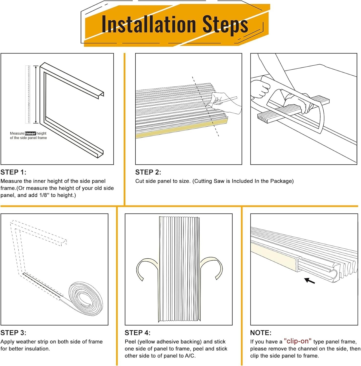 Window Ac Insulating Side Panel Kit Fits For Window Air Conditioner Units Replac