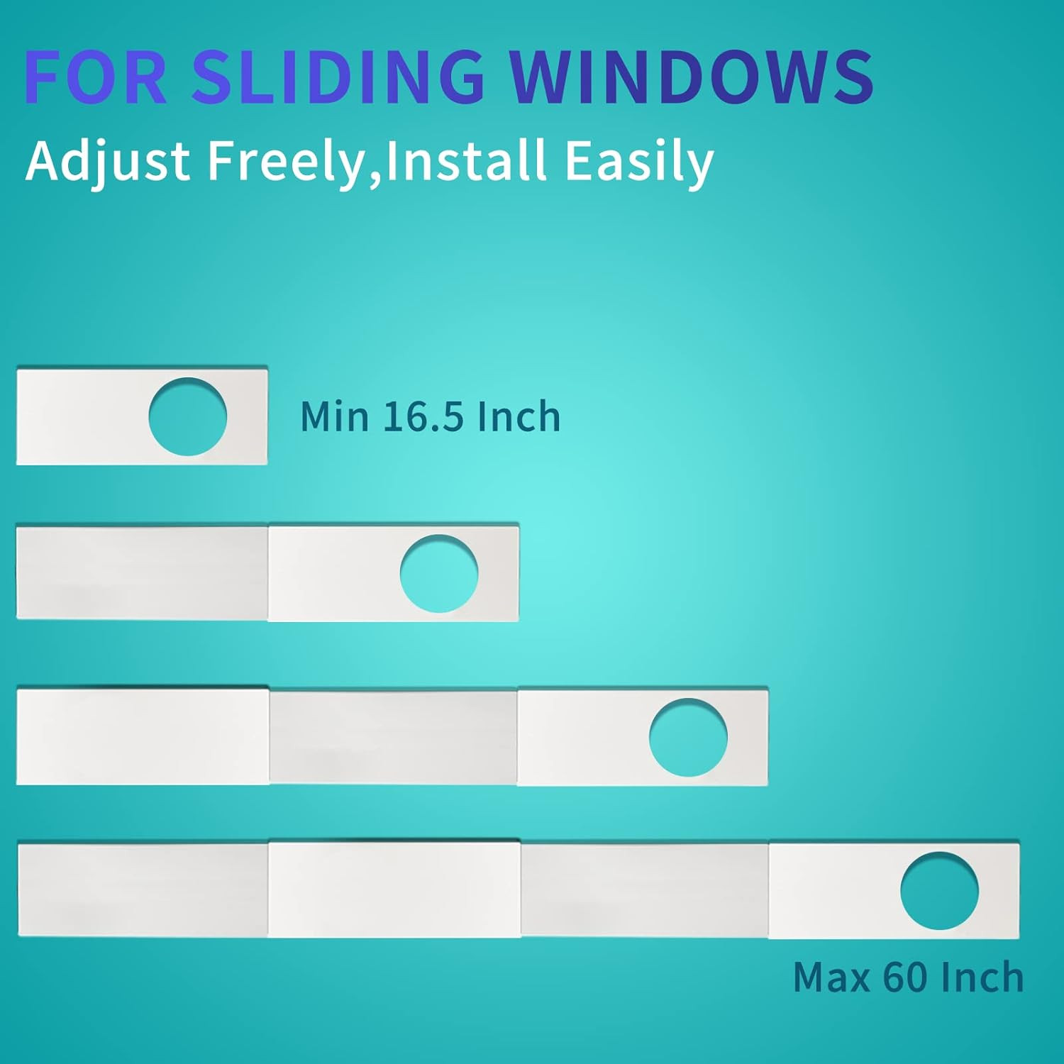 Portable AC Window Vent Kit – Complete Air Conditioner Window Kit, Adjustable PV