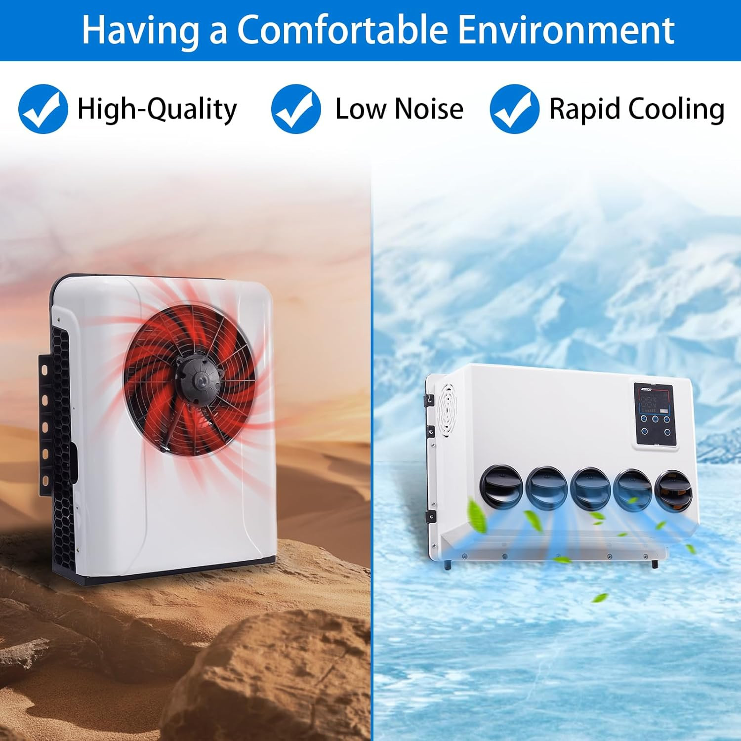 12V DC Truck Air Conditioner 9000BTU for RVs, Vans, Trailers & Campers