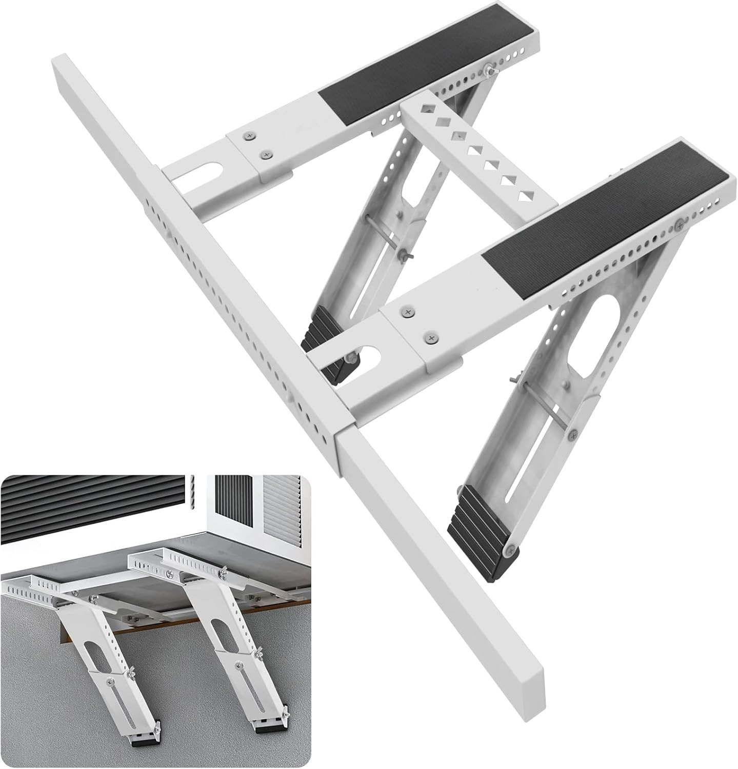 Universal Window Air Conditioner Support Bracket, No Drilling Heavy-Duty AC Wind