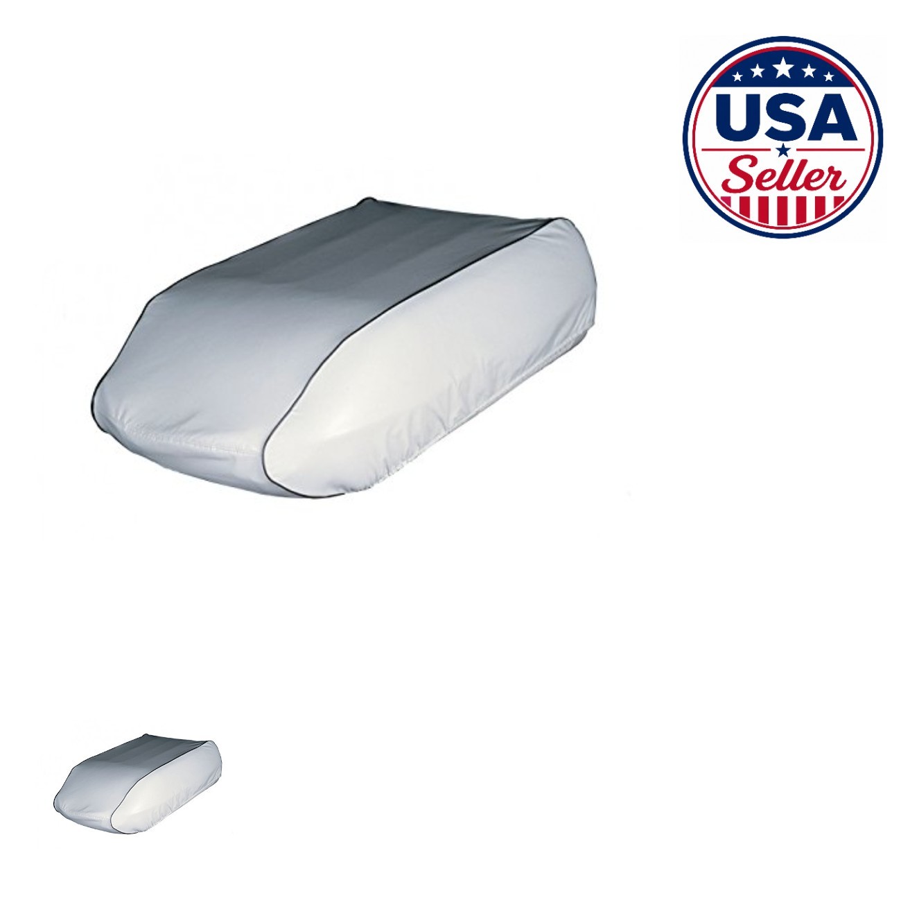 RV Air Conditioner Cover 26 Inch White Vinyl UV Protection Draw Cord Rooftop