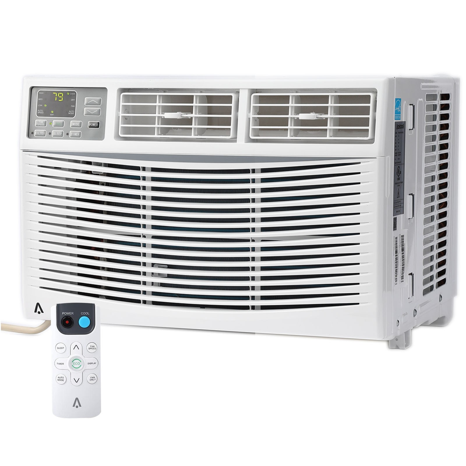 8000 BTU Window Air Conditioner WiFi AC 3 Cooling & Fan Speeds up to 350 Sq. Ft