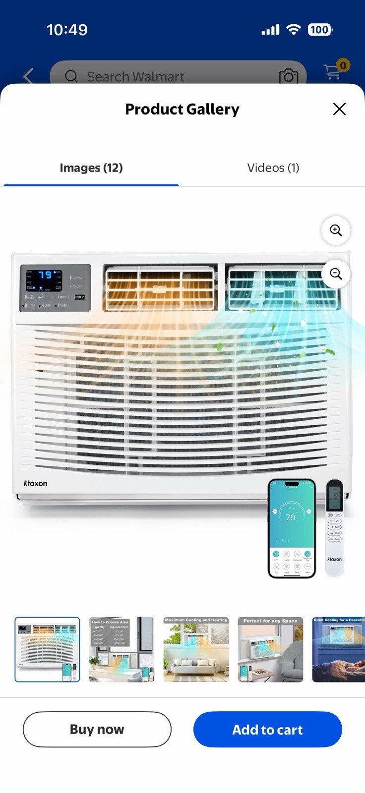 18000 BTU Window Air Conditioner with Remote, WIFI AC Unit & Heater Combo, 230V