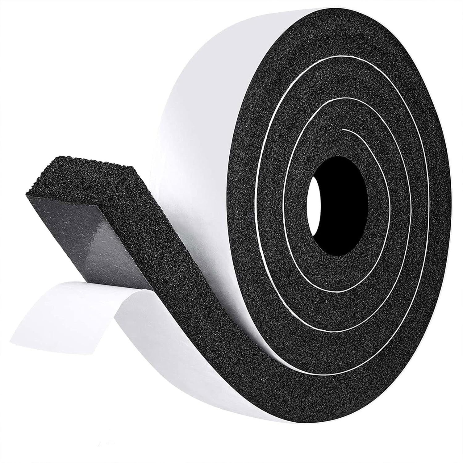Multi-Purpose Weatherproof Foam Tape – 2″ W X 1″ T Insulation Strips, 6.5ft Roll