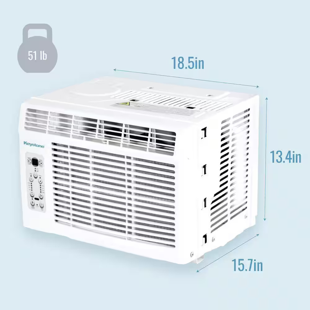 8,000 BTU (DOE) 115 Volts Window Air Conditioner Cools 350 Sq. Ft. with Remote i