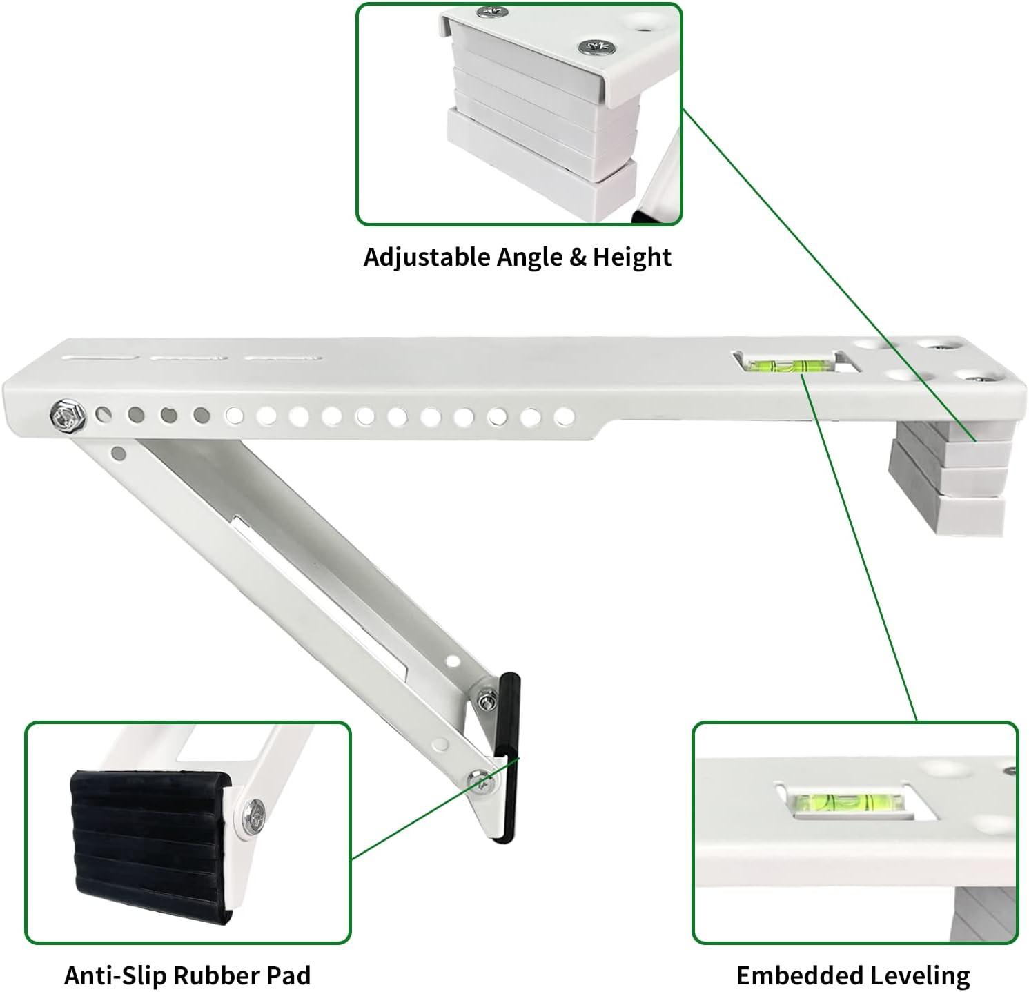 Window Air Conditioner Mounting Support Bracket, Universal AC Unit Window Stand
