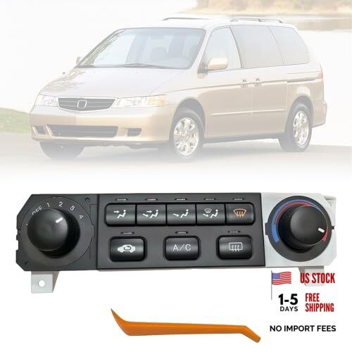 79600-S84-A01ZA A/C Heater Climate Control Panel Compatible with 1998 Black