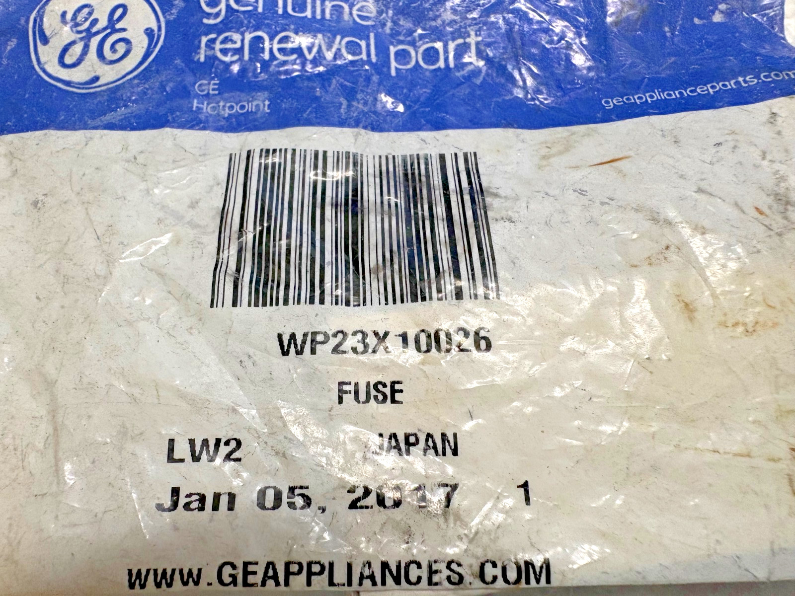 WP23X10026 GE / GENERAL ELECTRIC ZONELINE AIR CONDITIONER FUSE – OEM – NEW