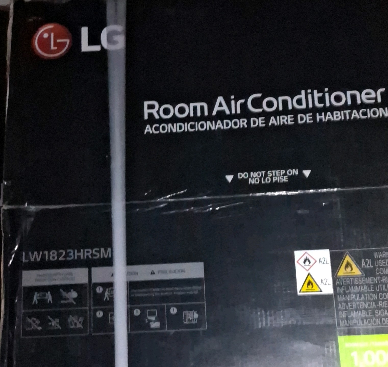 LG LW1823HRSM 18,000 BTU Window AC w/Heat Wi-Fi Remote Alexa/GA 230/208V