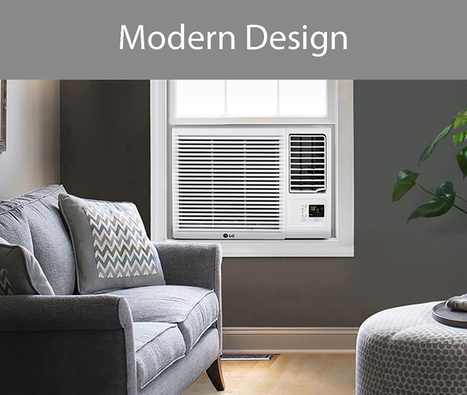 LG 18,000 BTU Window Air Conditioner with Heat, 230/208V, Cools 1,000 Sq.Ft. for