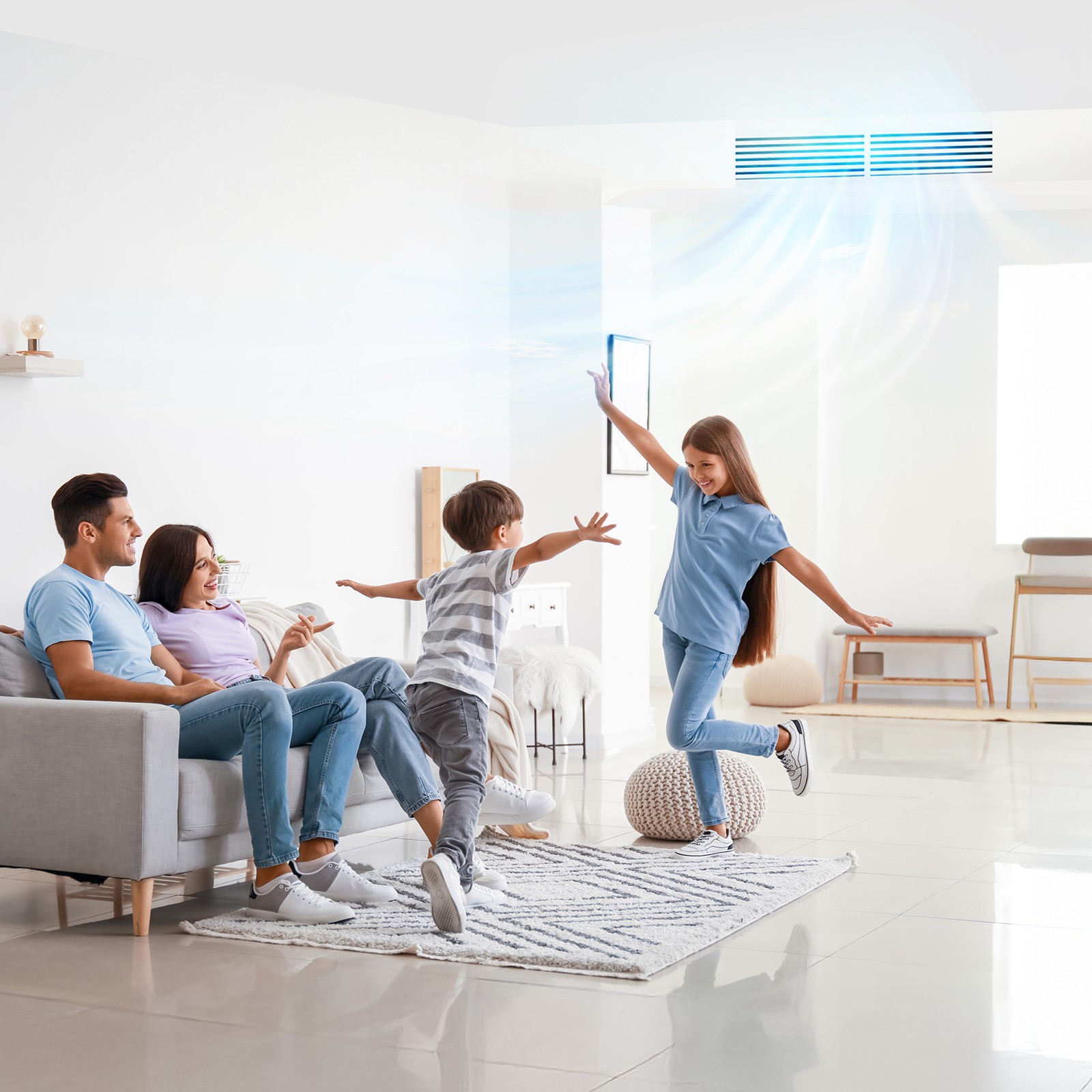 ROVSUN 18000 BTU Ducted Split Air Conditioner with Inverter & Wired Controller