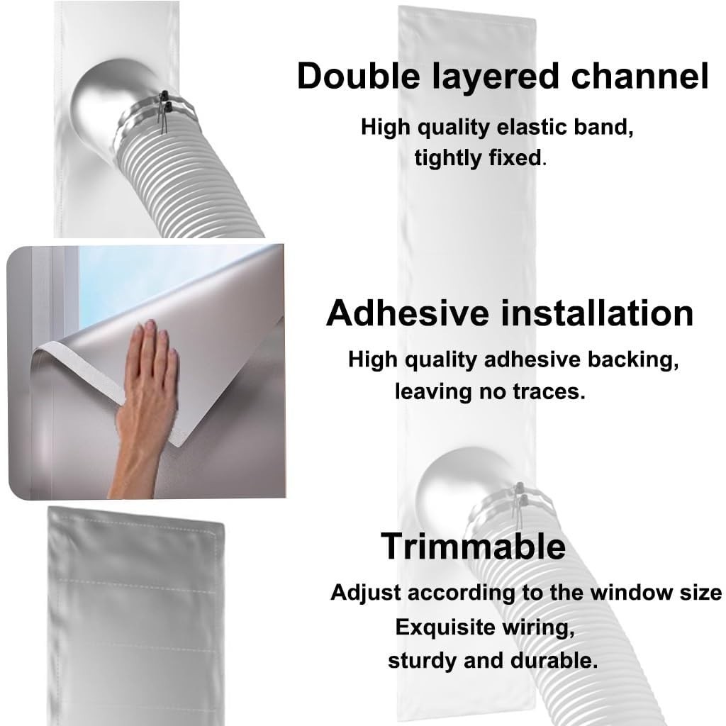 Universal Window Seal Kit for Portable AC – 30% Sunshade Insulation, Waterproof,