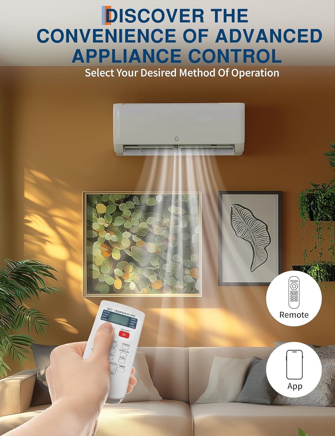 Garvee 18,000 BTU Mini Split Air Conditioner with Heat Pump, 19 SEER, 230V, Whit