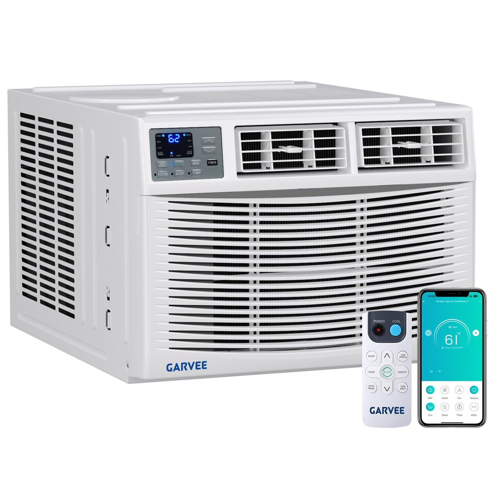 8000 BTU Window Air Conditioner Heater Combo Cooling & Heating up to 350 Sq. Ft