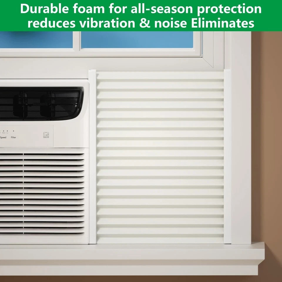 Window AC Insulated Side Panel Kit – 2-Pack with Pressure Strips (White)