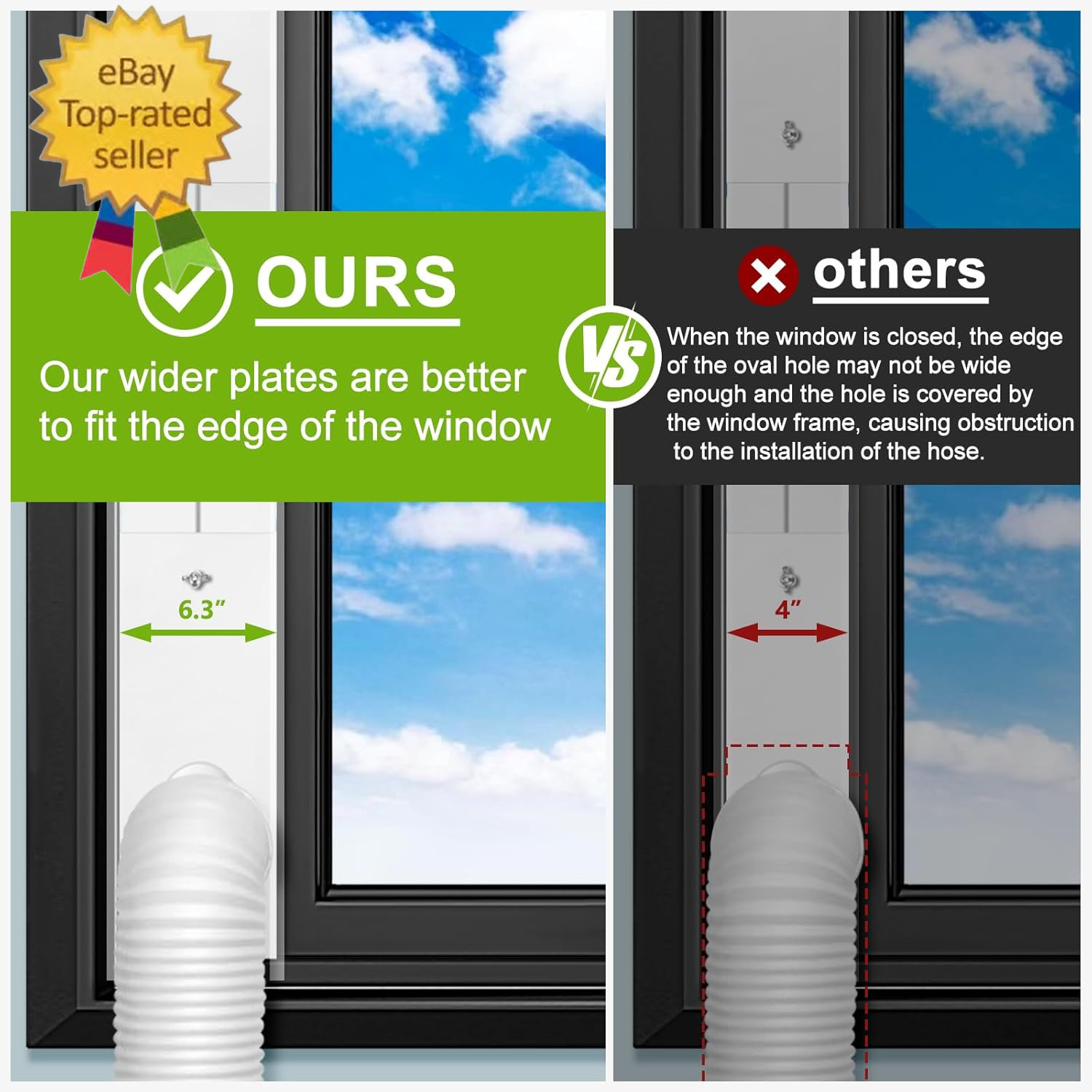Upgrade Portable Ac Window Vent Kit,Ac Window Seal Kit,Portable Air Conditioner