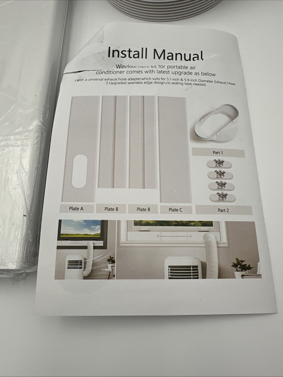 KTDRJN Portable Air Conditioner Window Kit with Coupler