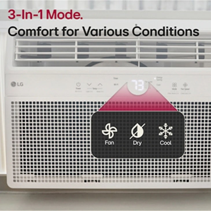 WHITE – LG 8,000 BTU 115V ELECTRONIC SMART WAC W/REMOTE