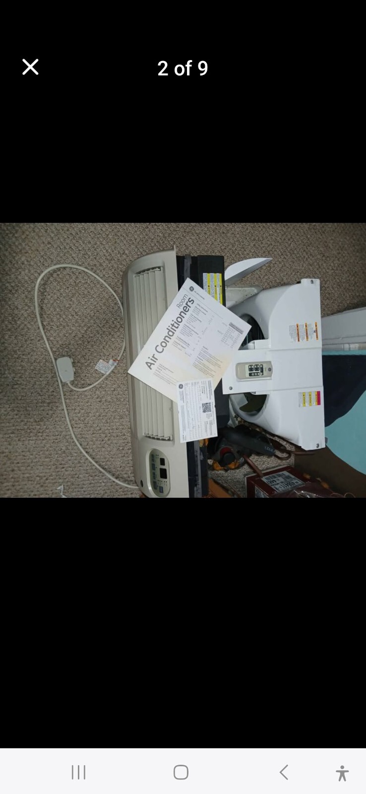 GE energy star 230/208 volt air conditioner 12,000 BTU’s model AJCQ12DCGL2