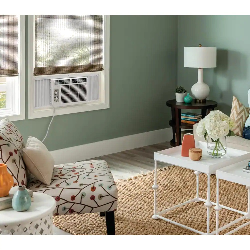 5,000 BTU Window Air Conditioner Cools 150 Sq. Ft. with Mechanical Controls in W