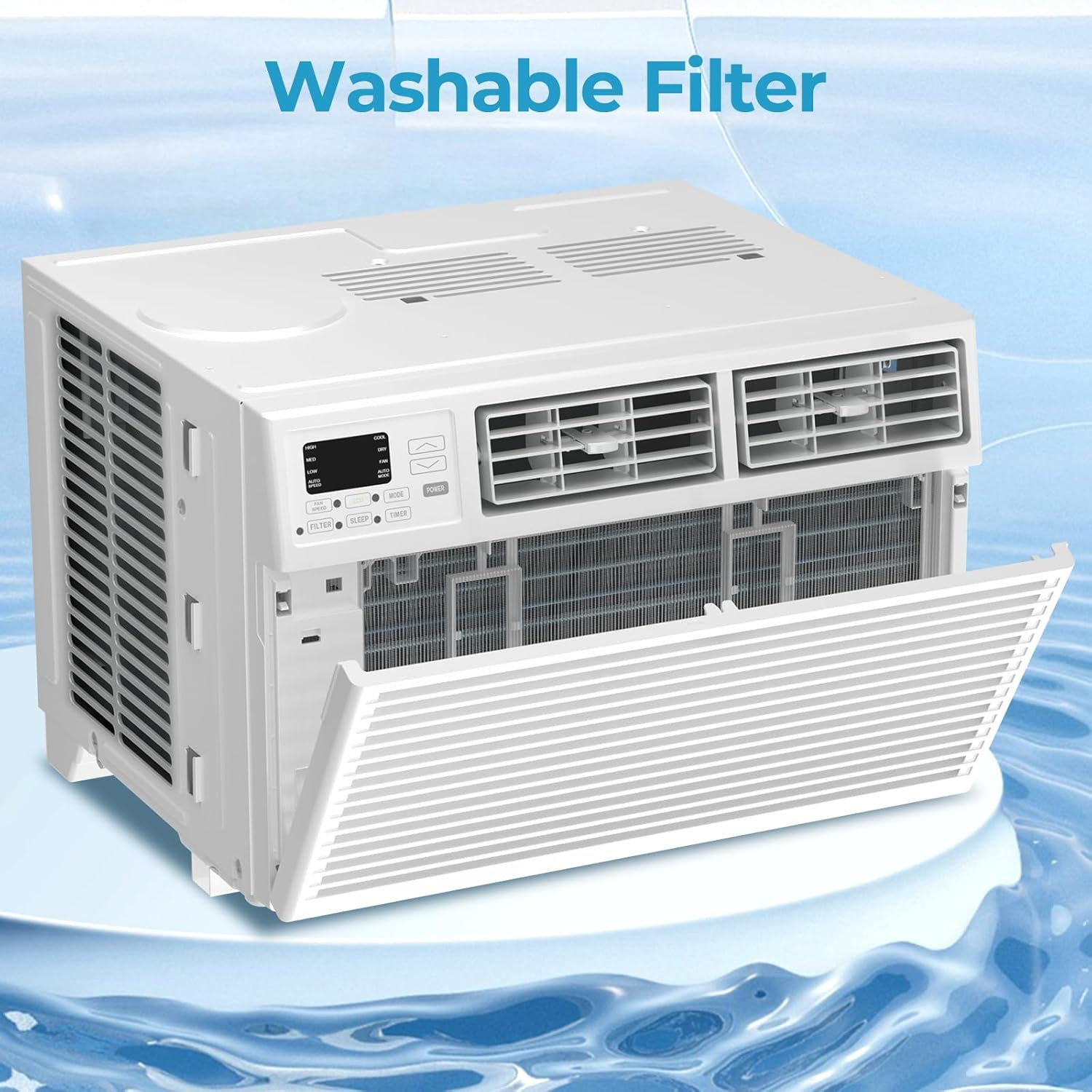 8000 Btu Window Air Conditioner,Ac Window Unit up to 350 Sq.Ft,24H Timer,Remote