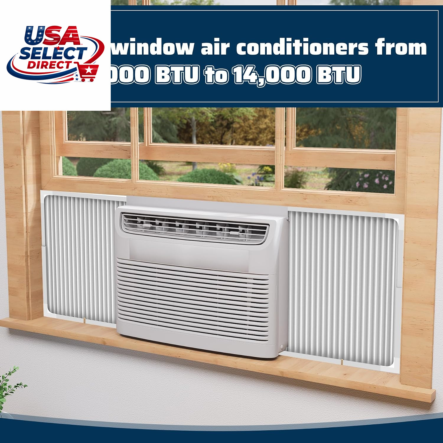 Adjustable Window Air Conditioner Side Panels Frame Set – Extra Wide