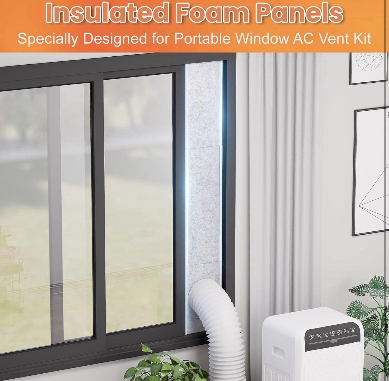 Insulated Foam Panels for Portable Air Conditioner Window Vent Kit 3pcs – A0003