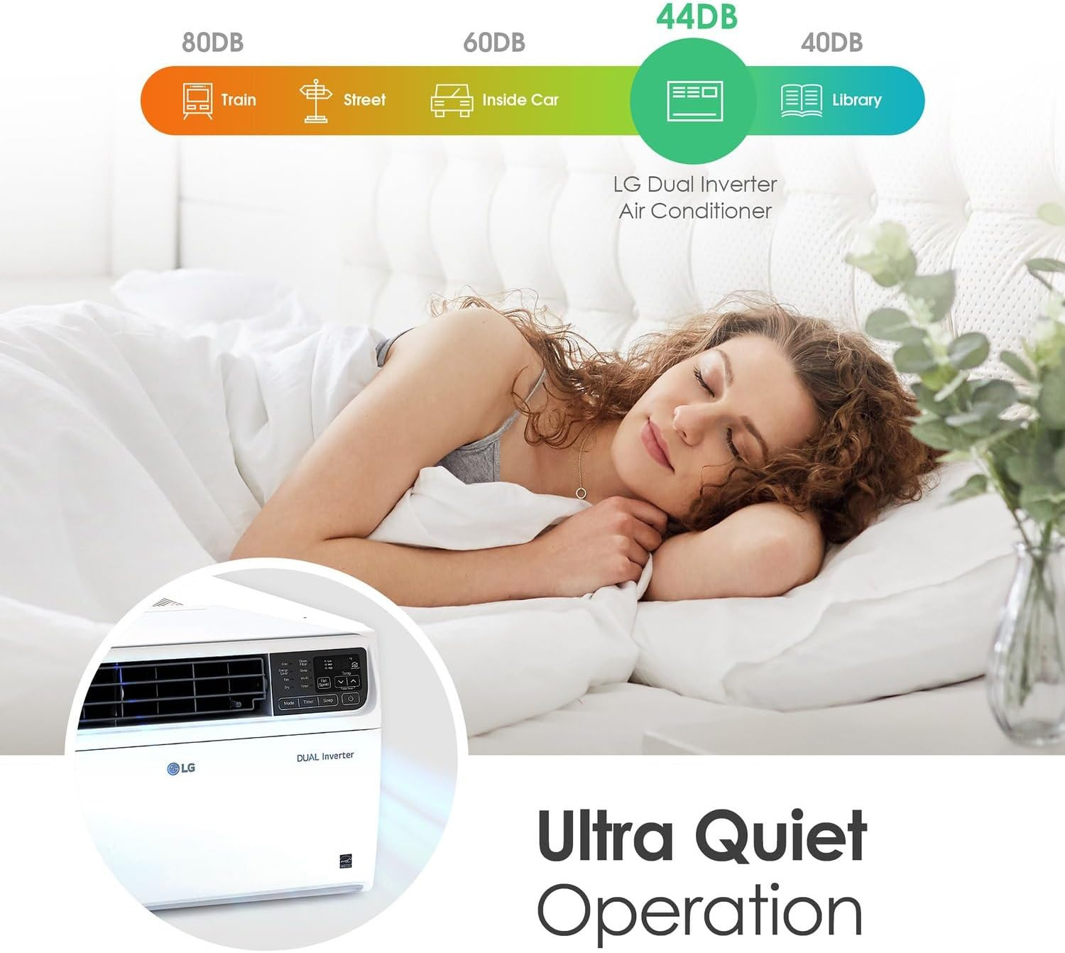 LG 14,000 BTU DUAL Inverter Smart Window Air Conditioner, 115V, Cools 800 Sq. Ft