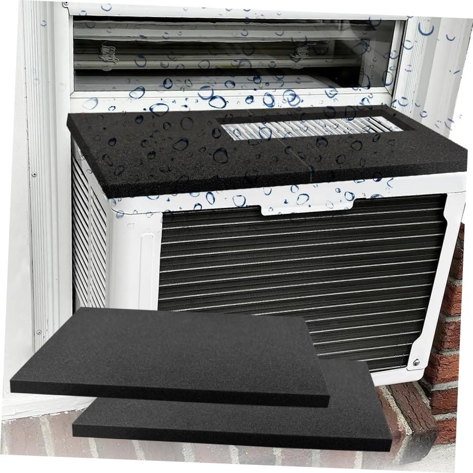 24″ x 17″ x 4/5″ Air Conditioner Drip Cushion Black & Removable 24″x 17″x 4/5″